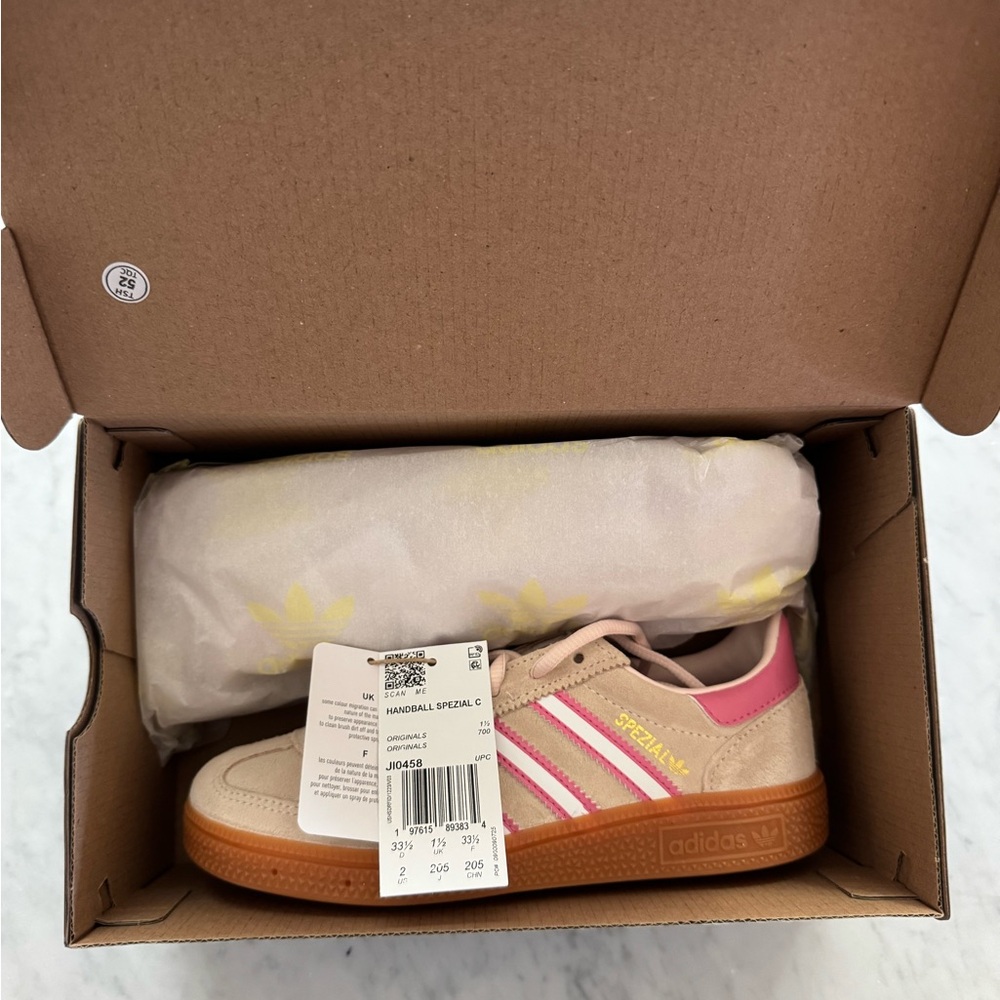 Adidas Handball Spezial with Pink and Cream Accents